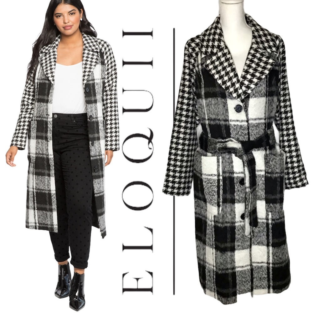Eloquii Printed Block Coat - Picture 2 of 16